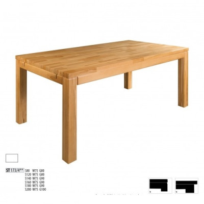 Table Dining table Massive Furniture Dining room 200x100cm Real Wood solid wood new Tables