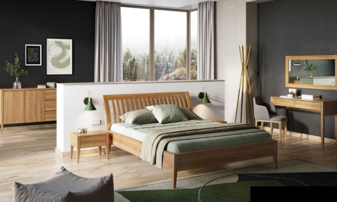 Classic s Bed Baroque Style Double Wood Hotel Beds 180x200cm new Bedroom