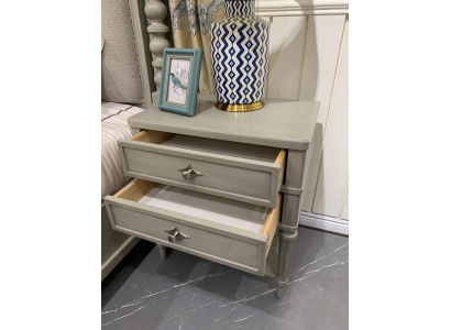 Bedside table Design Side Tables Sleep Room Wood Consoles Furniture Luxury Gray
