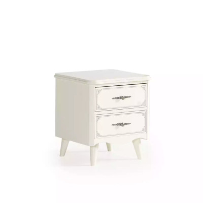 Bedside table night console Childrens room Wood White children's night table luxury