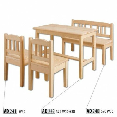 KinderSeating group 4-piece children's furniture set, children's chair, children's table