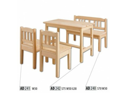 KinderSeating group 4-piece children's furniture set, children's chair, children's table