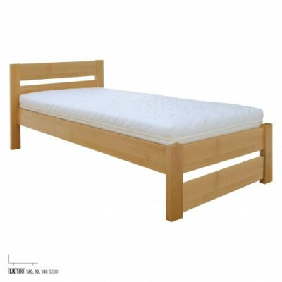 Wooden bed Real Wood Bed Beds Four Poster Hotel 100x200 Style Massive Furniture new