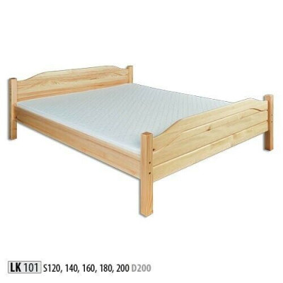 Wooden bed Real Wood Double bed Bedroom Hotel 180x200 Style Solid Furniture