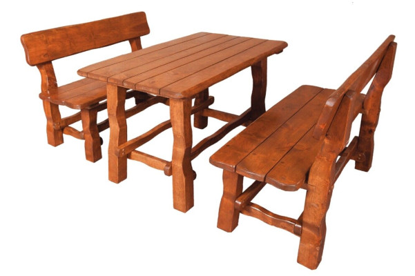 Garden table wooden table garden furniture table wood 120 x 75 cm solid wood furniture tables