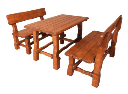 Garden table wooden table garden furniture table wood 120 x 75 cm solid wood furniture tables