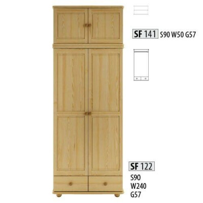 Wardrobe attachment Wardrobe handmade wooden extension Wood Real wood