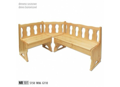 Corner bench group Dining room set Corner bench Seating group Chest Stool Solid pine new
