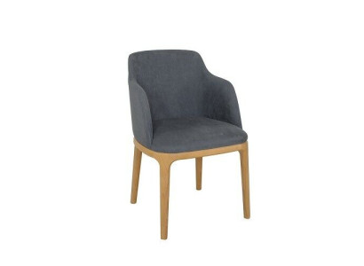 Chair Armchair Upholstery Chairs Lounge Solid Wood Textile Wood Armchair Leather new
