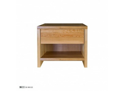 Nightstand Bedside table Night console 1 drawer Solid wood Shelf Console Oak