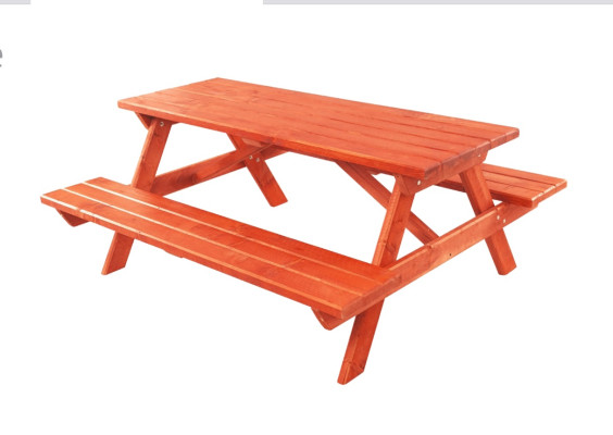 Table Double Benches Seating group Dining set Furniture Wood Furniture Handcraft Garden new