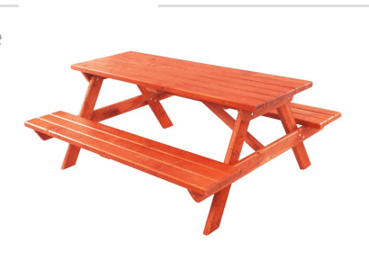 Table Double Benches Seating group Dining set Furniture Wood Furniture Handcraft Garden new