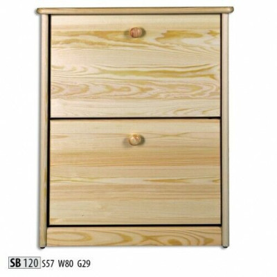 Shoe cabinet 4 compartment Chest of drawers Real wood Solid Furniture Shoe tipper Shelf