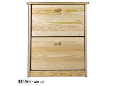 Shoe cabinet 4 compartment Chest of drawers Real wood Solid Furniture Shoe tipper Shelf