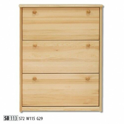 Shoe cabinet handmade Chest of drawers entrance hall Chest of drawers from Wood 3 compartments