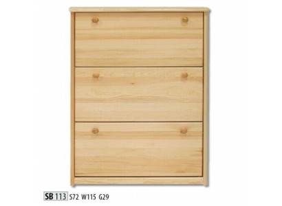 Shoe cabinet handmade Chest of drawers entrance hall Chest of drawers from Wood 3 compartments