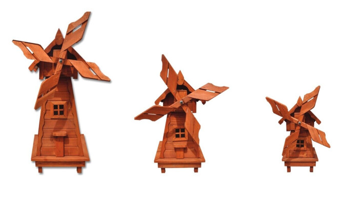 Decoration windmill 83cm mill windmill figures decoration garden real wood new