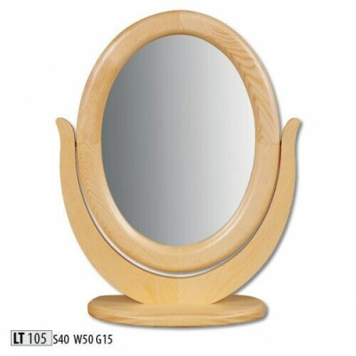 Table mirror Real wood wooden frame handmade mirror stand table mirror