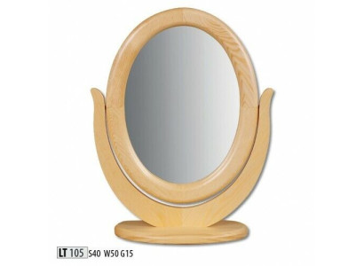 Table mirror Real wood wooden frame handmade mirror stand table mirror