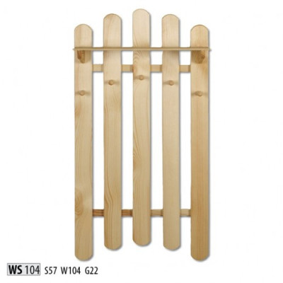 Wardrobe panel wall-mounted coat rack coat rack pine wood handcraft