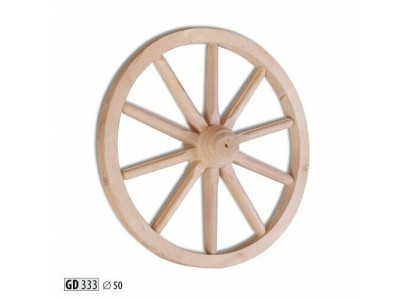Decorative wooden wheel Ø 50 cm spoke wheel 10 spokes wagon wheel garden decoration theater decoration new