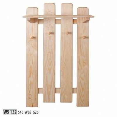 Solid wood wardrobe panel pine Solid Wall hanging coat rack hallway Wood new