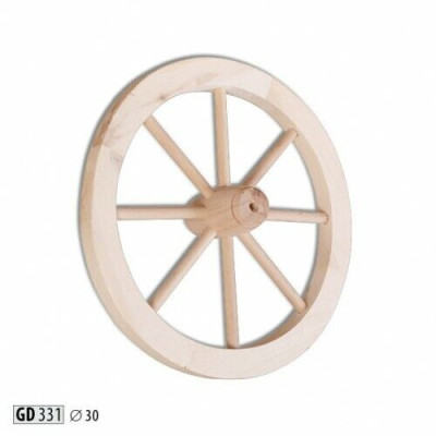 Dekorad wooden wheel Ø 30 cm spoke wheel wagon wheel garden decoration shop decoration solid wood