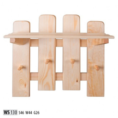 Wardrobe panel wall-mounted coat rack coat rack pine wood handcraft