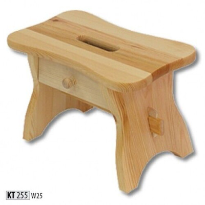 Footstool Pine Footstool Real Wood Footstool Stool Solid Footstool Solid Wood