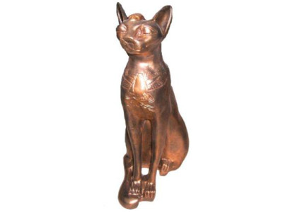 Figure Egyptian Cat Bastet Statues Figures Decoration Plastic 37cm Egypt