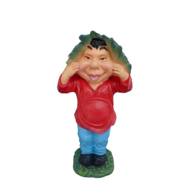 Ugly garden gnome figure 45cm to deface your own garden new