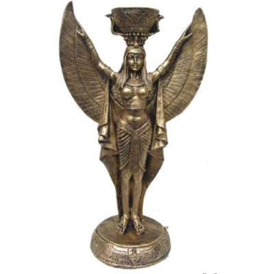 Sculpture Egypt Goddess Maat Candlestick Stand Lamp Lamps Statues Sculptures new