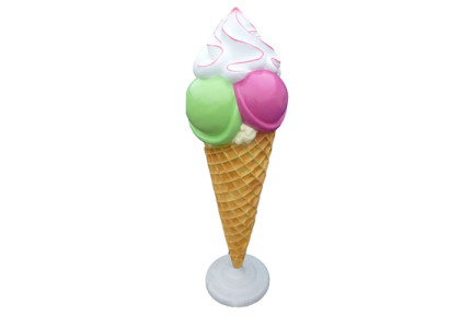 Sculpture duck with ice cream advertising ice cream parlor figures statues stand 220 cm comic