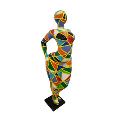 Design Figure Abstract PVC Sculpture Statues Figures Decoration 130cm Decorative Silver