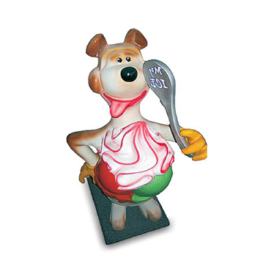 Sculpture bear with ice cream advertising ice cream parlor figures statues stand 180 cm comic