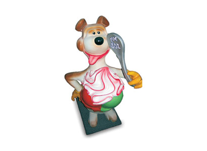 Sculpture bear with ice cream advertising ice cream parlor figures statues stand 180 cm comic