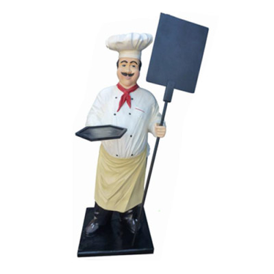 Chef figure statue sculpture advertising figure menu board advertising display menu decoration