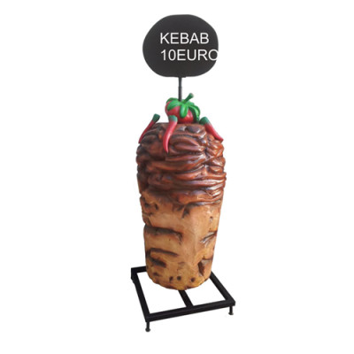 Stand for Kebab Shop Bude Restaurant Price Sign Sculpture Kebab 200cm new