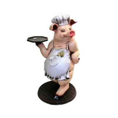 Pig Butler Figure Statue Figures Statues Sculpture Restaurant Hotel 137cm new