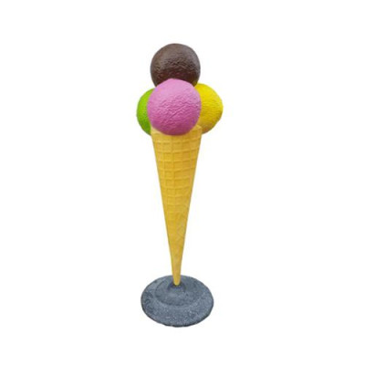 Sculpture ball with ice cream advertising ice cream parlor figures statues stand 175 cm comic