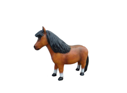 Abstract animal figure plastic sculpture pony mini horses garden figures 126 cm.