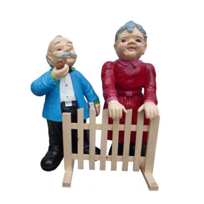 Pensioner Decorative Figure Statue Sculpture 80 cm Figures Statues Sculptures Grandma Grandpa P41
