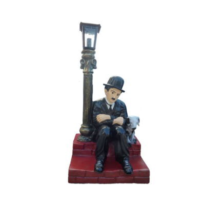 Lamp Light fixture Figure Statue Sculpture 70cm Statues Sculptures Charlie Chaplin P3