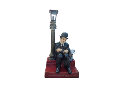 Lamp Light fixture Figure Statue Sculpture 70cm Statues Sculptures Charlie Chaplin P3