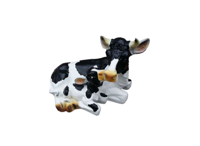 Decoration Garden Plastic Figures Hand Painted Figure Statue Funny Cow 36cm new