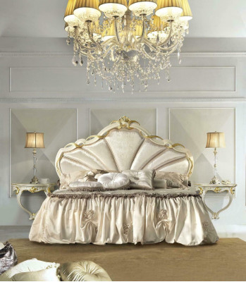 Classic s Bed frame Beds - Double Bed 180x200cm - Baroque Rococo Italy