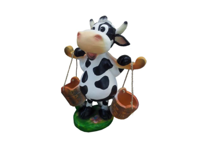 Modern Figure Cow Cow Plastic Sculpture Statues Figures Calf 55cm Decoration