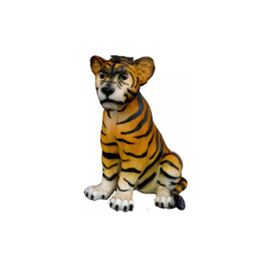 Decoration Garden Plastic Figures Hand Painted Figure Statue Tiger 35cm Statues