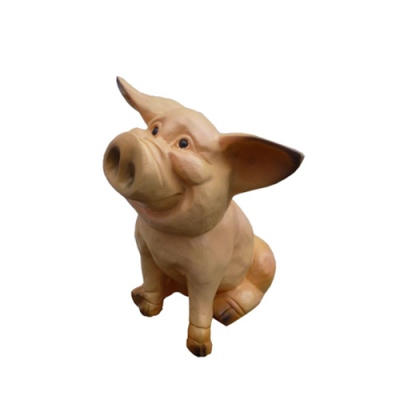 Garden Animal Sculpture Pig Figure Statues Sculptures Statues Figures Brown 38c