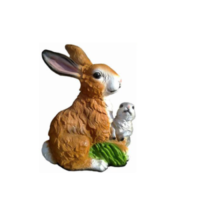 Brown Hare Figure Statue Garden Decoration Sculpture Decorative Sculptures
